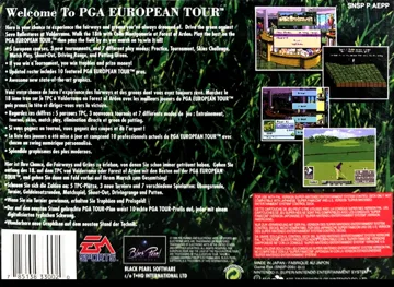 PGA European Tour (Europe) box cover back